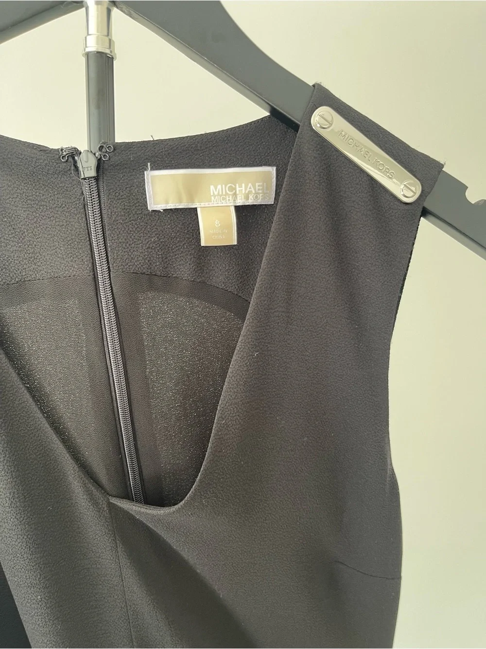 Black Sleeveless V-Neck jumpsuit with Waist Tie - Michael kors